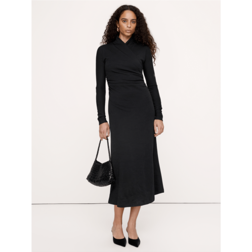Bananarepublic Wrap-Neck Midi Dress