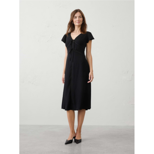 bananarepublic Satin-Trim Midi Dress