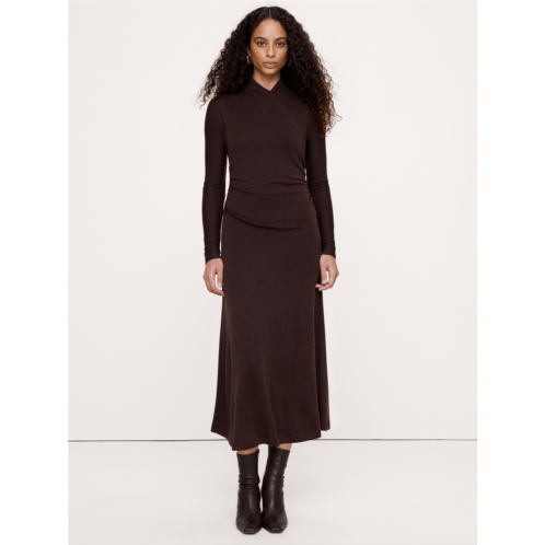 Bananarepublic Wrap-Neck Midi Dress