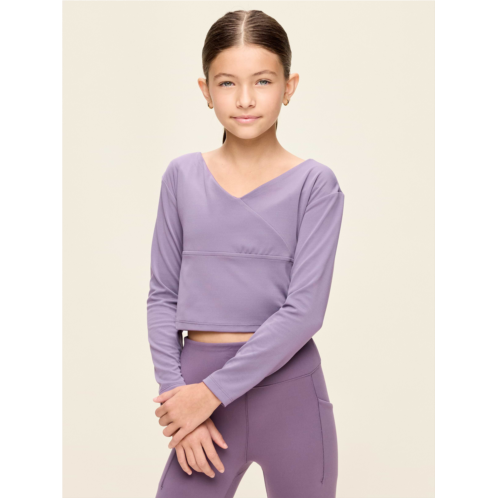 OldNavy StudioSmooth Long-Sleeve Wrap-Front Top for Girls
