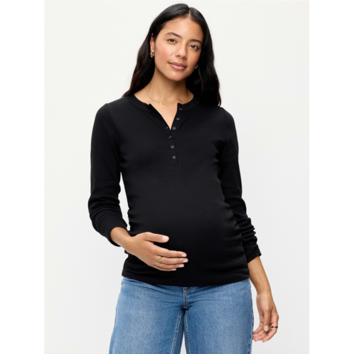 OldNavy Maternity Long-Sleeve Henley T-Shirt