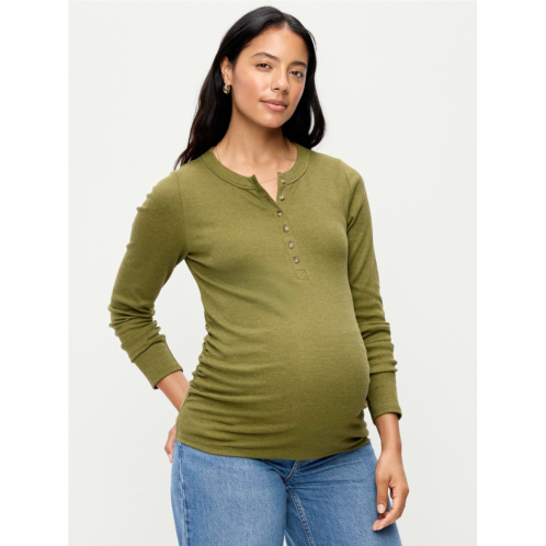 OldNavy Maternity Long-Sleeve Henley T-Shirt