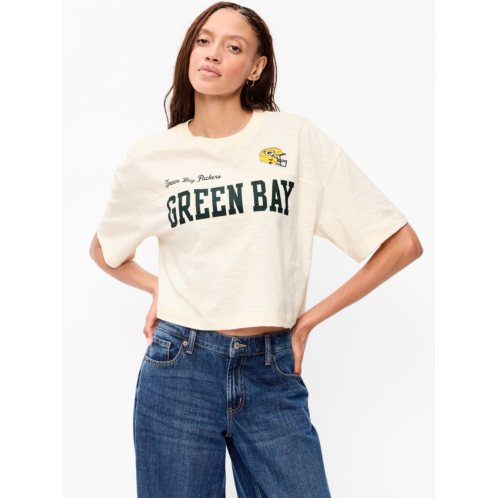 OldNavy Green Bay Packers Vintage Oversized T-Shirt for Women