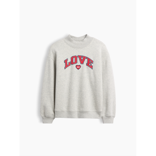 Kids Oversized Mockneck Gap Logo Sweatshirt