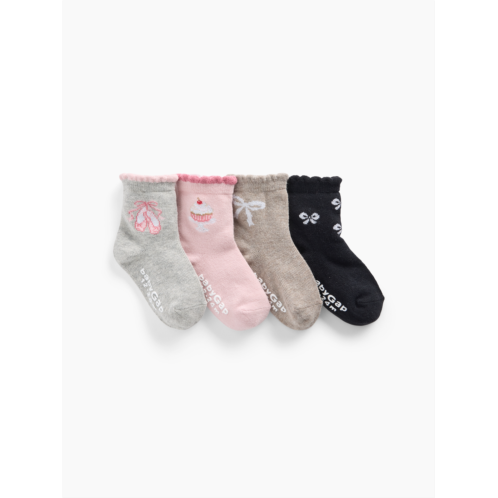 Gap Baby & Toddler Ruffle Quarter Crew Socks (4-Pack)