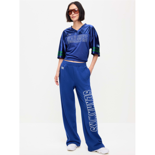 OldNavy Seattle Seahawks High-Waisted SoComfy Wide-Leg Sweatpants for Women