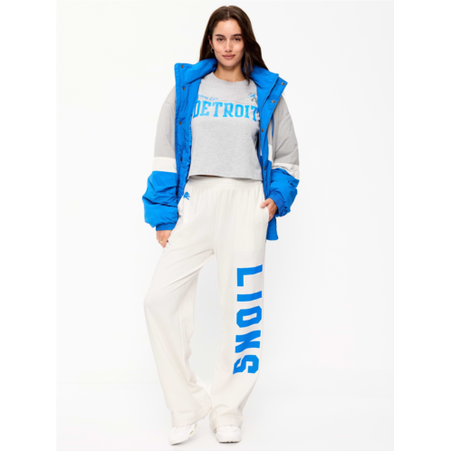 OldNavy Detroit Lions High-Waisted SoComfy Wide-Leg Sweatpants for Women