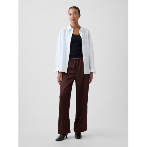 Gap Easy Wide-Leg Satin Pants