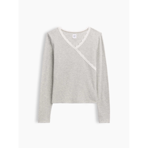 Gap Kids Waffle-Knit Faux-Wrap Top