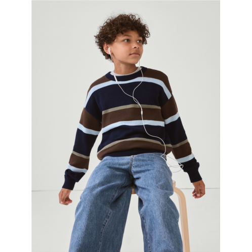 Gap Kids Relaxed Textured Crewneck Sweater