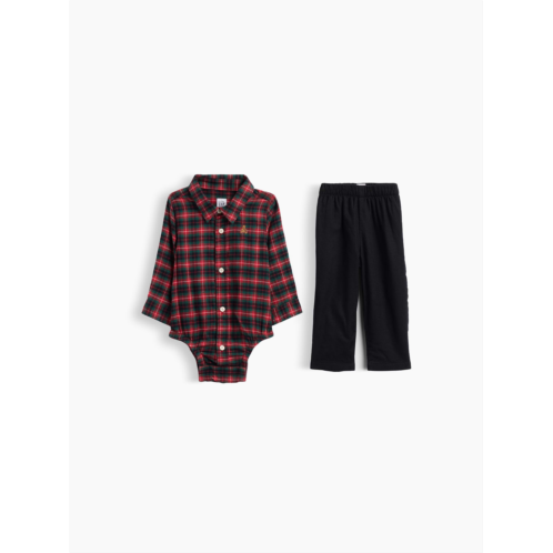 Gap Baby Brannan Bear Two-Piece Flannel Outfit Set