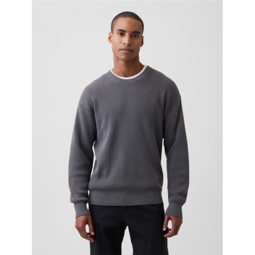 Gap Relaxed Fisherman Stitch Crewneck Sweater