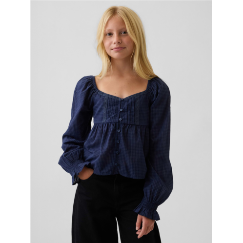Gap Kids Puff-Sleeve Empire-Waist Top