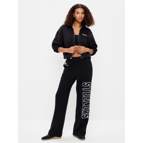 OldNavy Pittsburgh Steelers High-Waisted SoComfy Wide-Leg Sweatpants for Women