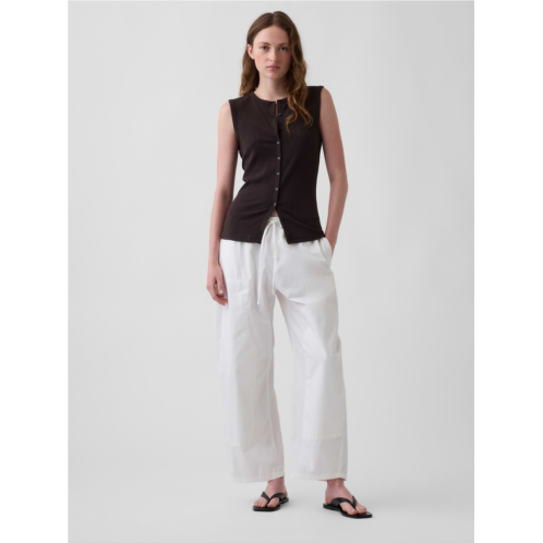 Gap Poplin Easy Double-Knee Barrel Pants