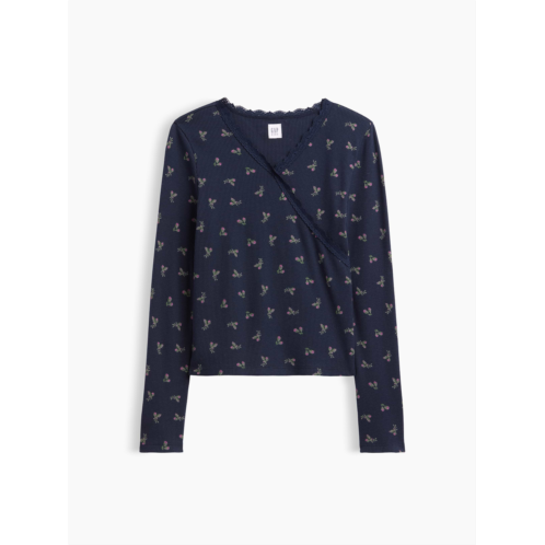Gap Kids Waffle-Knit Faux-Wrap Top