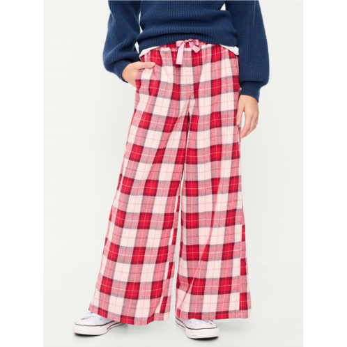 OldNavy Pull-On Wide-Leg Flannel Plaid Pants for Girls