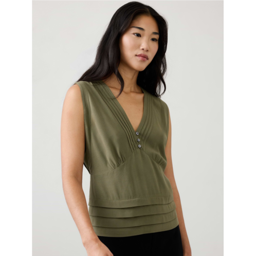bananarepublic Crepe Pleated Swing Top