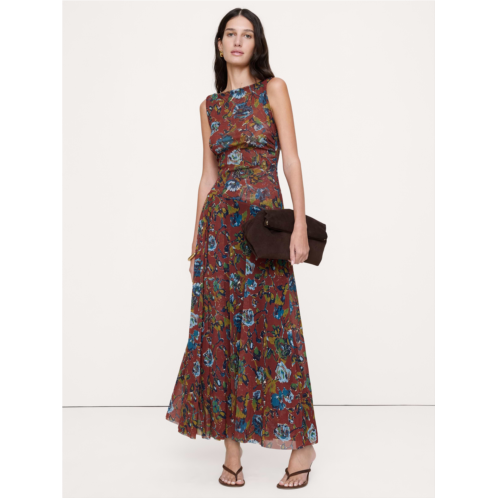 Bananarepublic Mesh Boat-Neck Maxi Dress