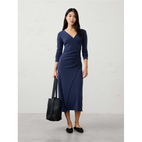bananarepublic Cozy Rib Wrap Long Midi Dress