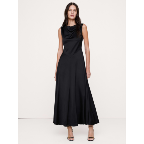 Bananarepublic Stretch-Satin Cowl-Neck Maxi Dress