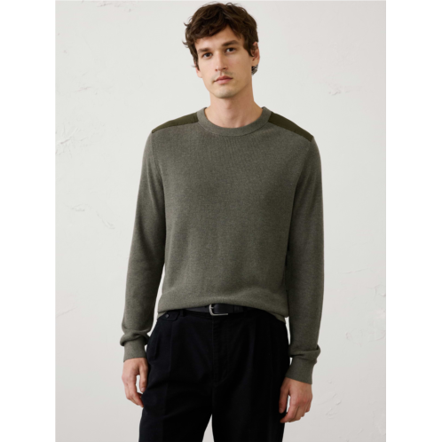 bananarepublic Vegan Suede Patch Sweater