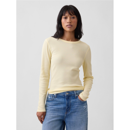 Gap Waffle-Knit Crewneck T-Shirt