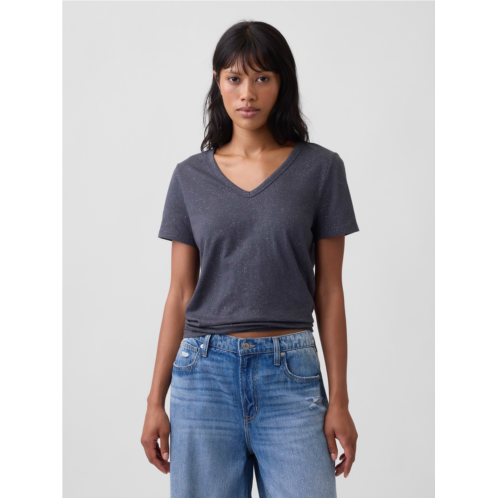 Gap Favorite V-Neck Glitter T-Shirt