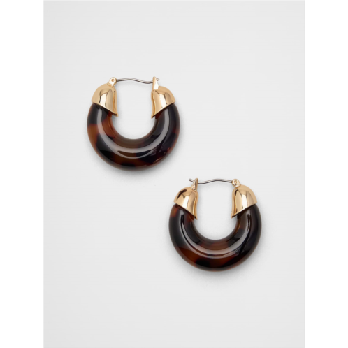 bananarepublic Chunky Resin Hoop Earrings