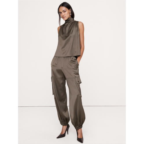 Bananarepublic Stretch-Satin Balloon Cargo Pant