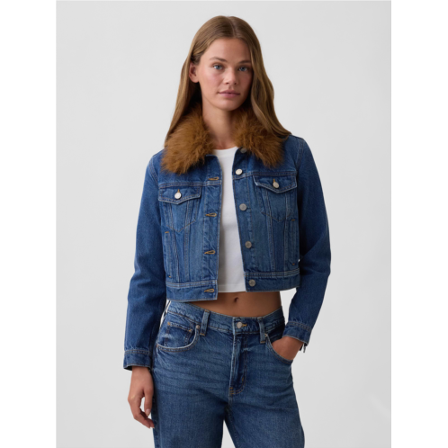 Gap Collared Cropped Denim Jacket