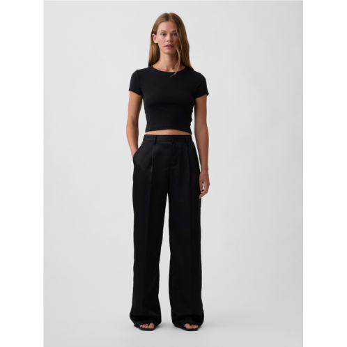 Gap Wide-Leg Satin Trousers