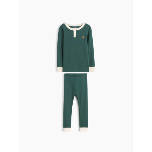 Gap Baby & Toddler Organic Brushed Cotton Henley PJ Set