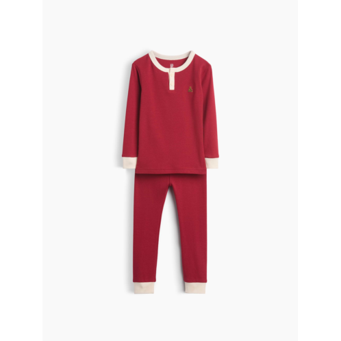 Gap Baby & Toddler Organic Brushed Cotton Henley PJ Set