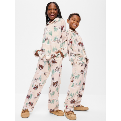 OldNavy Gender-Neutral Printed Flannel Pajama Pants Set for Kids