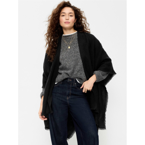 OldNavy Flannel Fringe Poncho