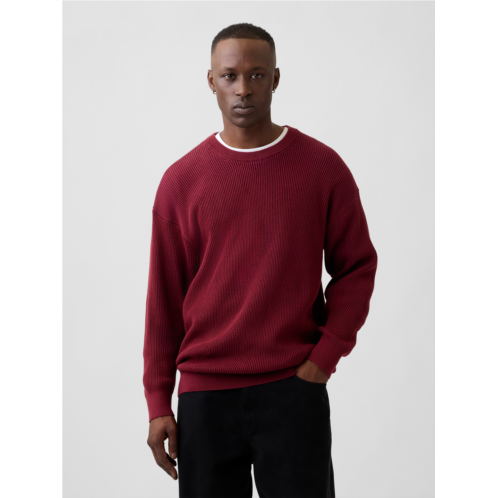 Gap Relaxed Fisherman Stitch Crewneck Sweater