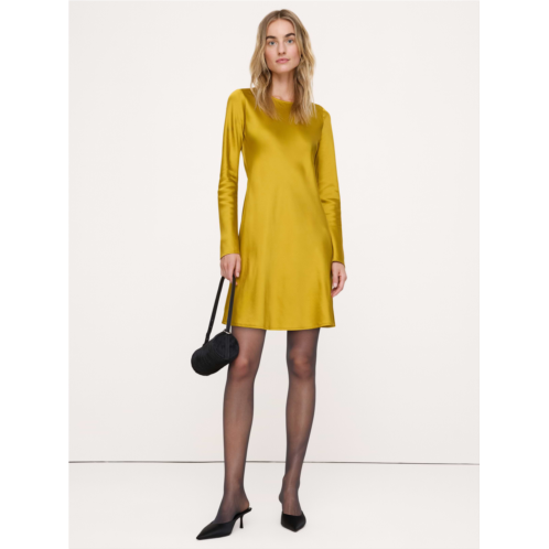 Bananarepublic Bias-Cut Stretch-Satin Mini Dress
