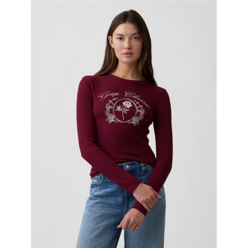 Gap Waffle-Knit Crewneck T-Shirt