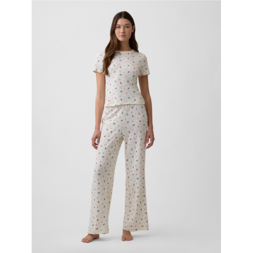 Gap Pointelle Straight-Leg PJ Pants