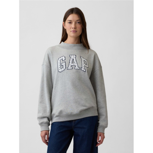 Oversized Gap Logo Mockneck Tunic Sweatshirt