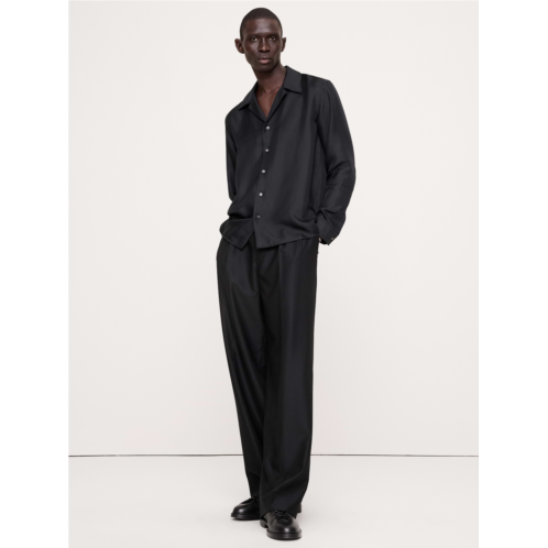Bananarepublic Standard-Fit Silk Long-Sleeve Resort Shirt