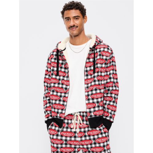 OldNavy Sherpa-Lined Logo Graphic Full-Zip Hoodie