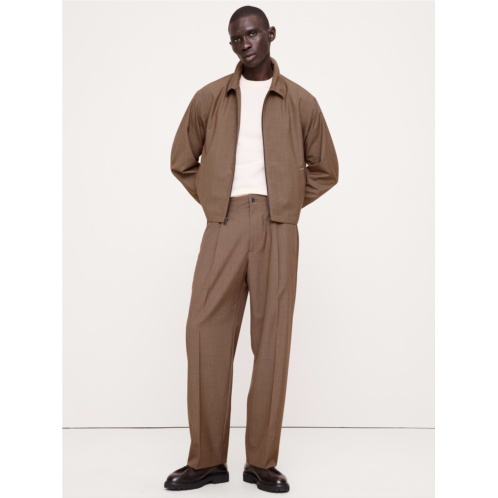 Bananarepublic Relaxed On-The-Go Wool-Blend Pull-On Pant