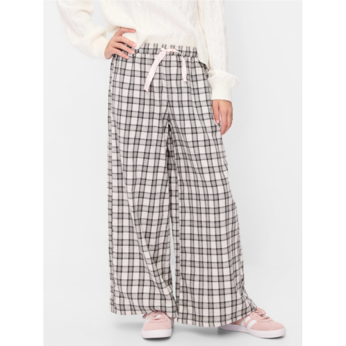 OldNavy Pull-On Wide-Leg Flannel Plaid Pants for Girls