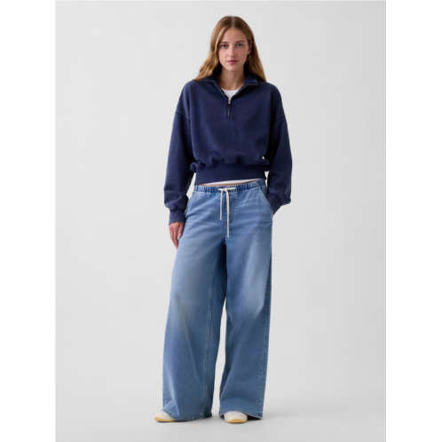Gap Mid Rise Knit Easy Baggy Jeans