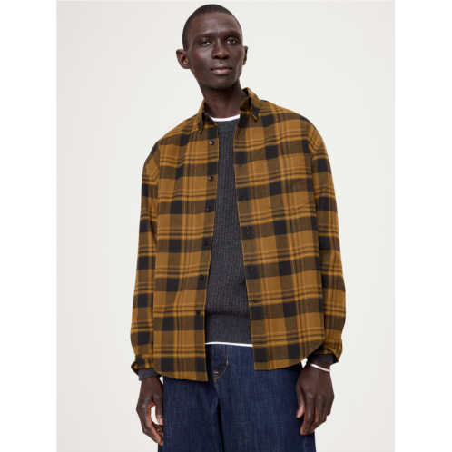 Bananarepublic Relaxed-Fit Wool-Blend Plaid Overshirt