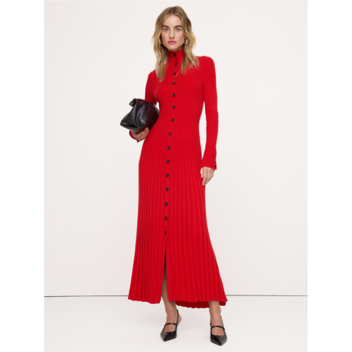 Bananarepublic Ribbed Buttoned Sweater Dress