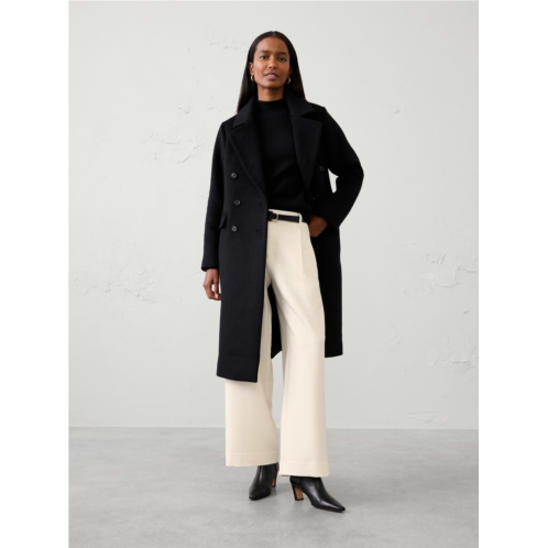 bananarepublic Wide-Leg Mid-Rise Heavy Bistretch Pant