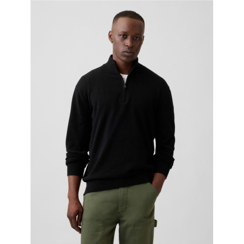 Gap Relaxed Mockneck Quarter-Zip Sweater